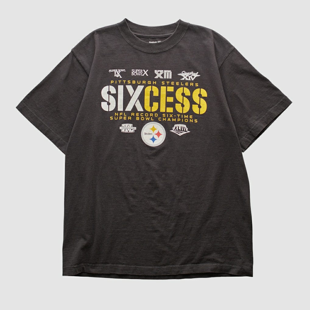 Pittsburgh Steelers Reebok 2009 T-shirt - Black Vintage - Fanatics