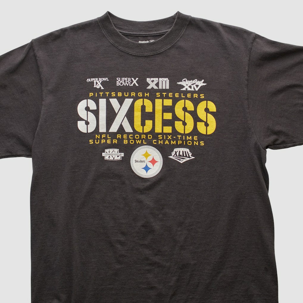 Pittsburgh Steelers Reebok 2009 T-shirt - Black Vintage - Fanatics
