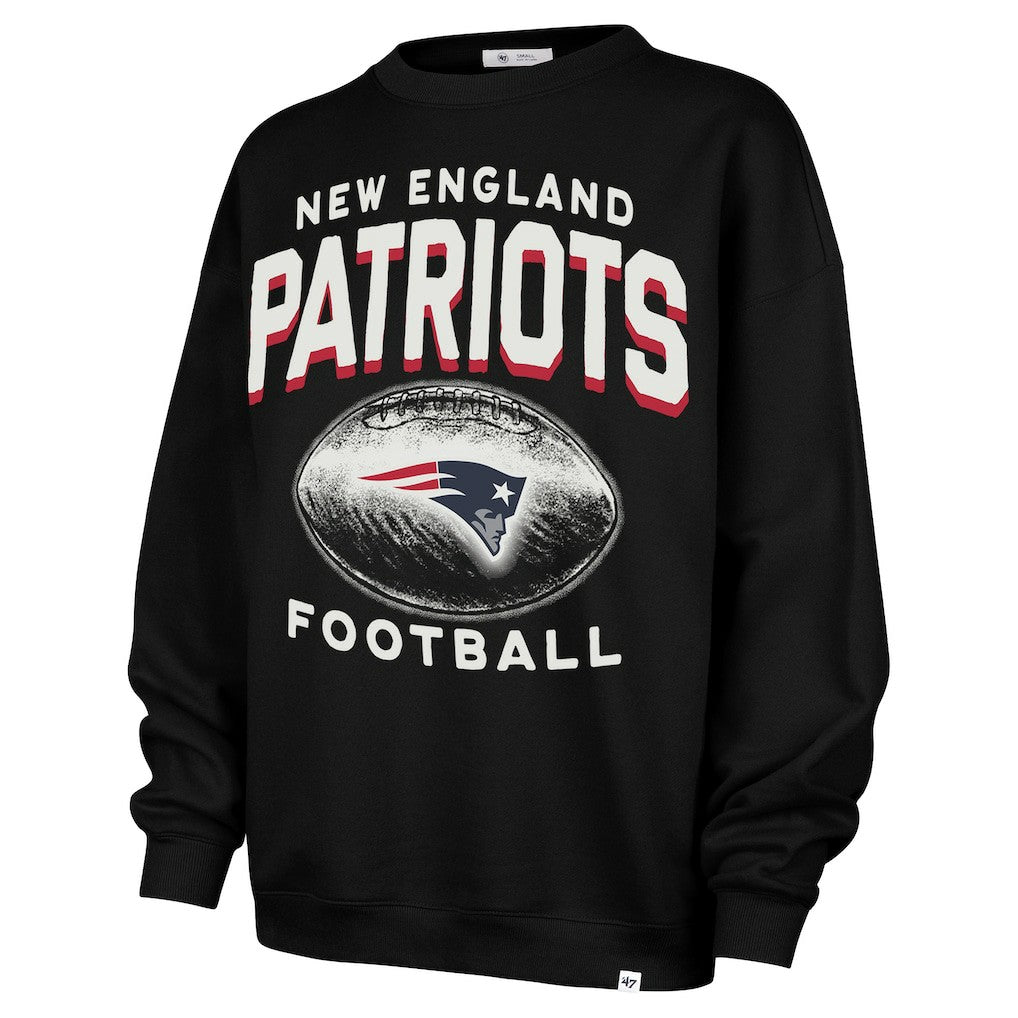 New England Patriots '47 Women's Arch Cloud Oversized Sweatshirt - Black - 47 brand