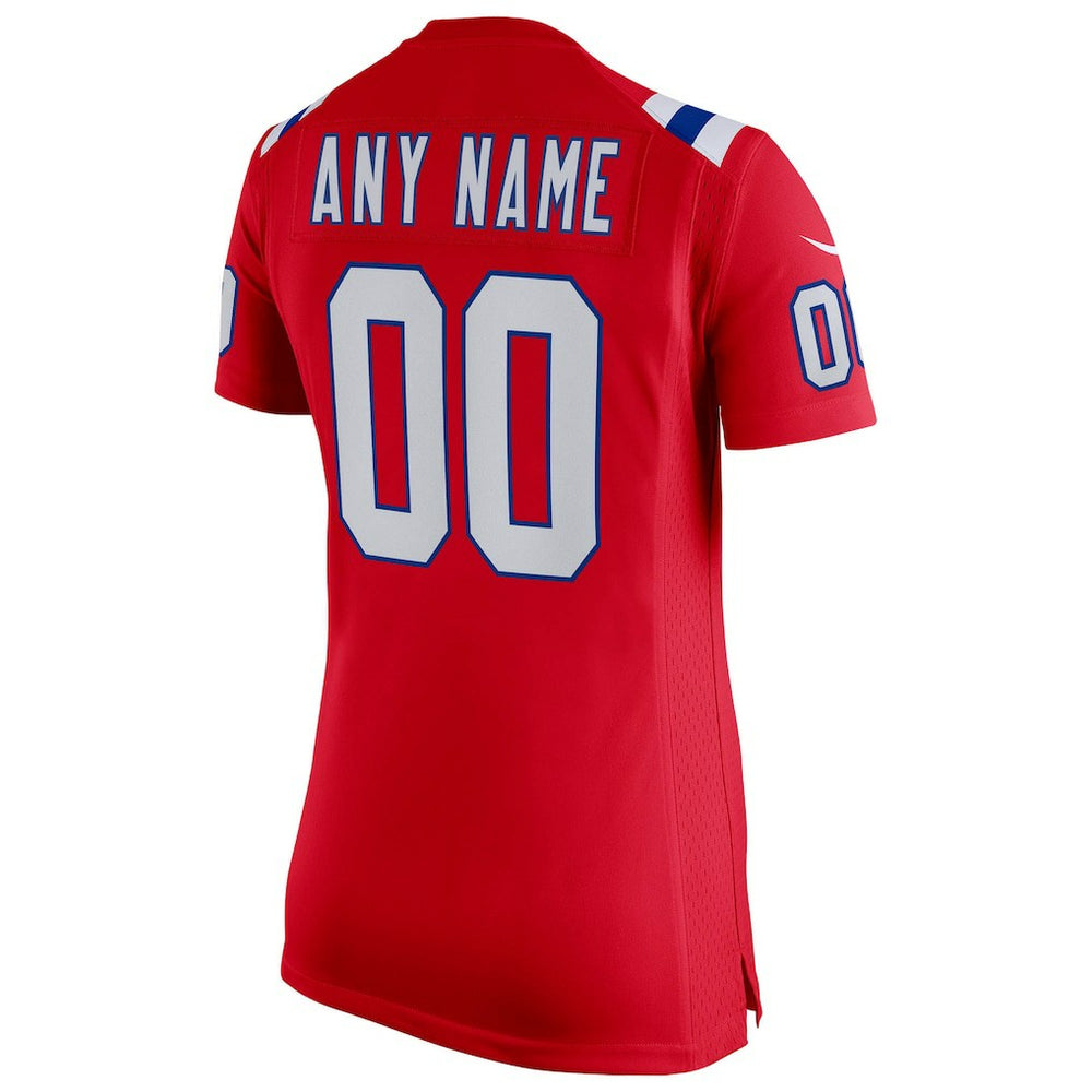 New England Patriots Women's Super Bowl LX Patch Custom Game Jersey - Red - Nike