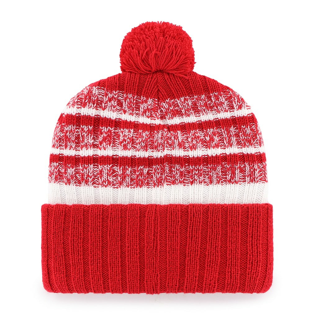 New England Patriots '47 Local Cuffed Knit Hat with Pom - Red - 47 brand