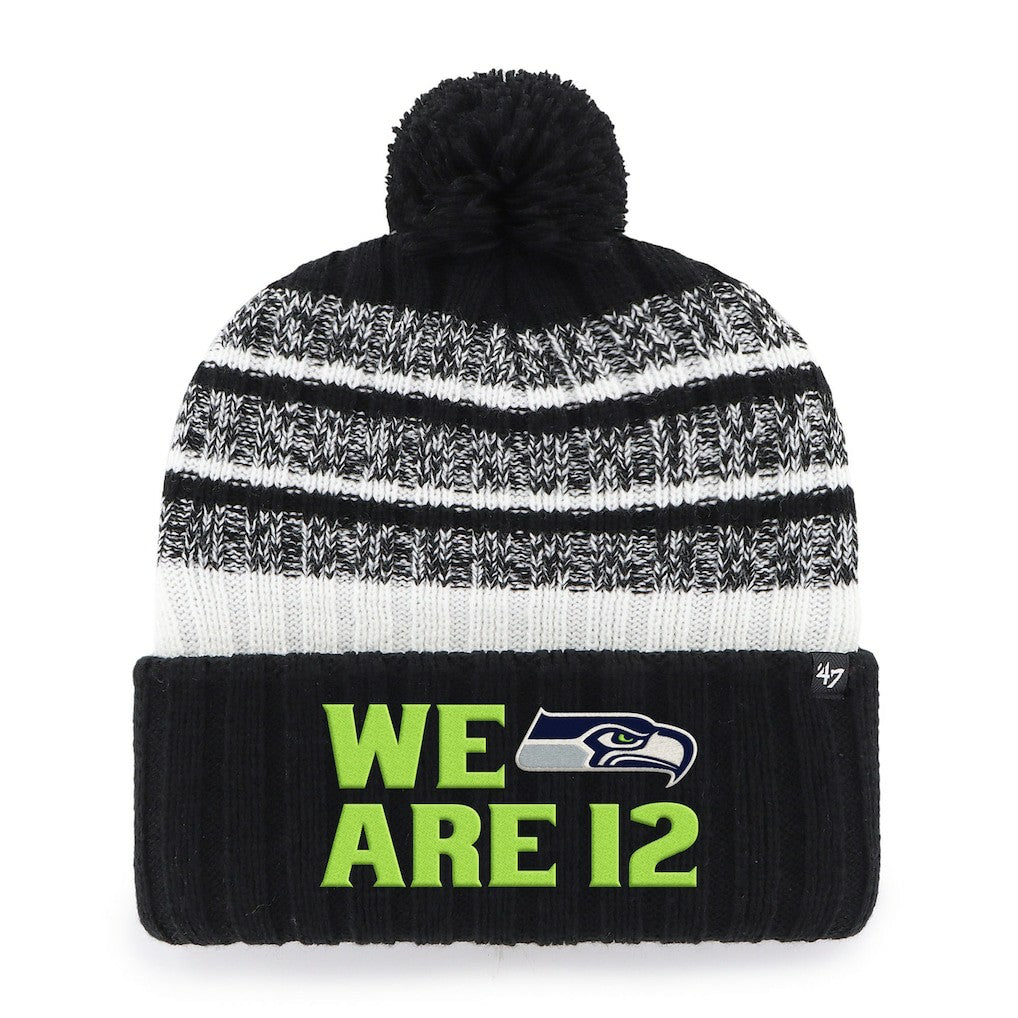 Seattle Seahawks '47 Local Cuffed Knit Hat with Pom - Black - 47 brand