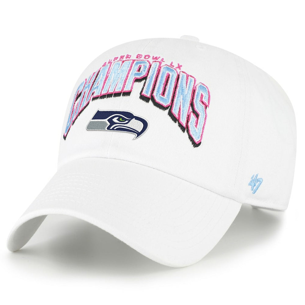 Seattle Seahawks '47 Super Bowl LX Champions Side Patch Clean Up Adjustable Hat - White - NFL