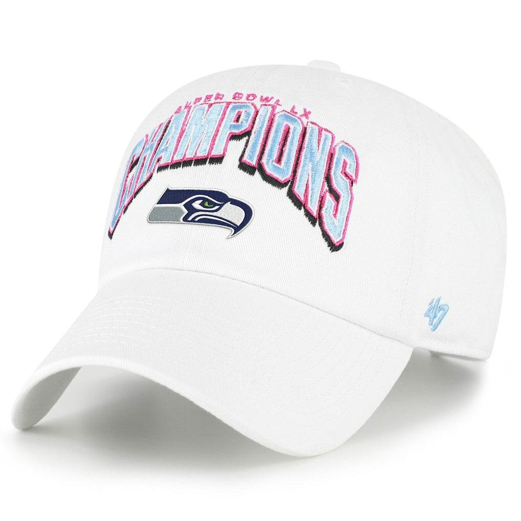 Seattle Seahawks '47 Super Bowl LX Champions Side Patch Clean Up Adjustable Hat - White - NFL