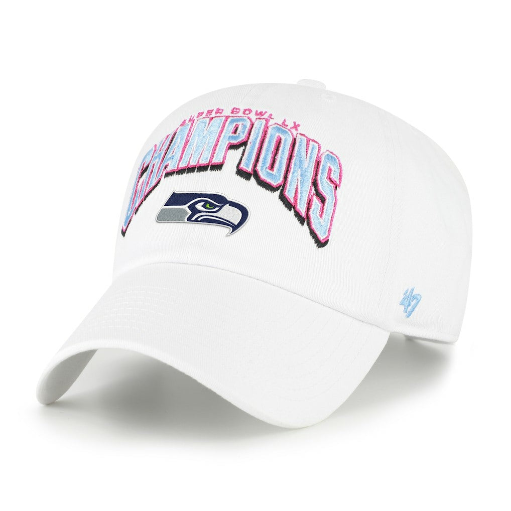 Seattle Seahawks '47 Super Bowl LX Champions Side Patch Clean Up Adjustable Hat - White - NFL