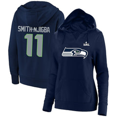 Jaxon Smith-Njigba Seattle Seahawks Women's Super Bowl LX Champions Plus Size Name & Number Fleece Hoodie - College Navy - Fanatics