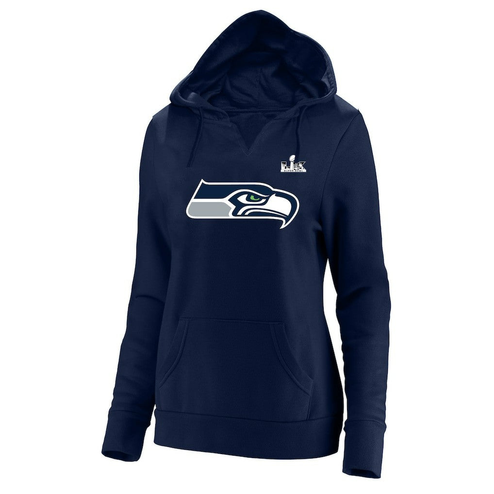 Jaxon Smith-Njigba Seattle Seahawks Women's Super Bowl LX Champions Plus Size Name & Number Fleece Hoodie - College Navy - Fanatics