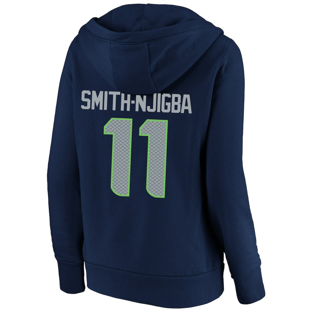 Jaxon Smith-Njigba Seattle Seahawks Women's Super Bowl LX Champions Plus Size Name & Number Fleece Hoodie - College Navy - Fanatics