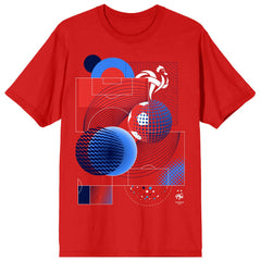 France National Team Abstract Art T-Shirt Red