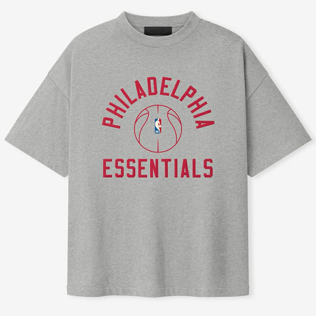 Philadelphia 76ers Fear of God x Barkley L. Hendricks Unisex 90's T-Shirt Heather Gray
