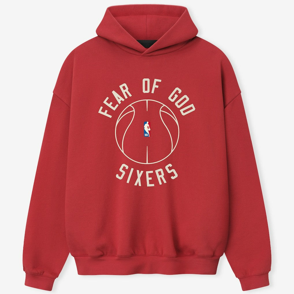 Philadelphia 76ers Fear of God x Barkley L. Hendricks Unisex 90's Hoodie Red