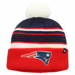 New England Patriots '47 Preschool Peewee Cuffed Knit Hat with Pom - Red - 47 brand