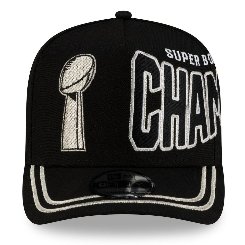 Seattle Seahawks New Era Super Bowl LX Champions Parade A-Frame 9FIFTY Snapback Hat - Black - NFL