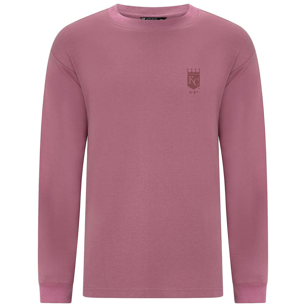 Kansas City Royals Levelwear Bridal Rose Luxe Signature Long Sleeve T-Shirt Outlet