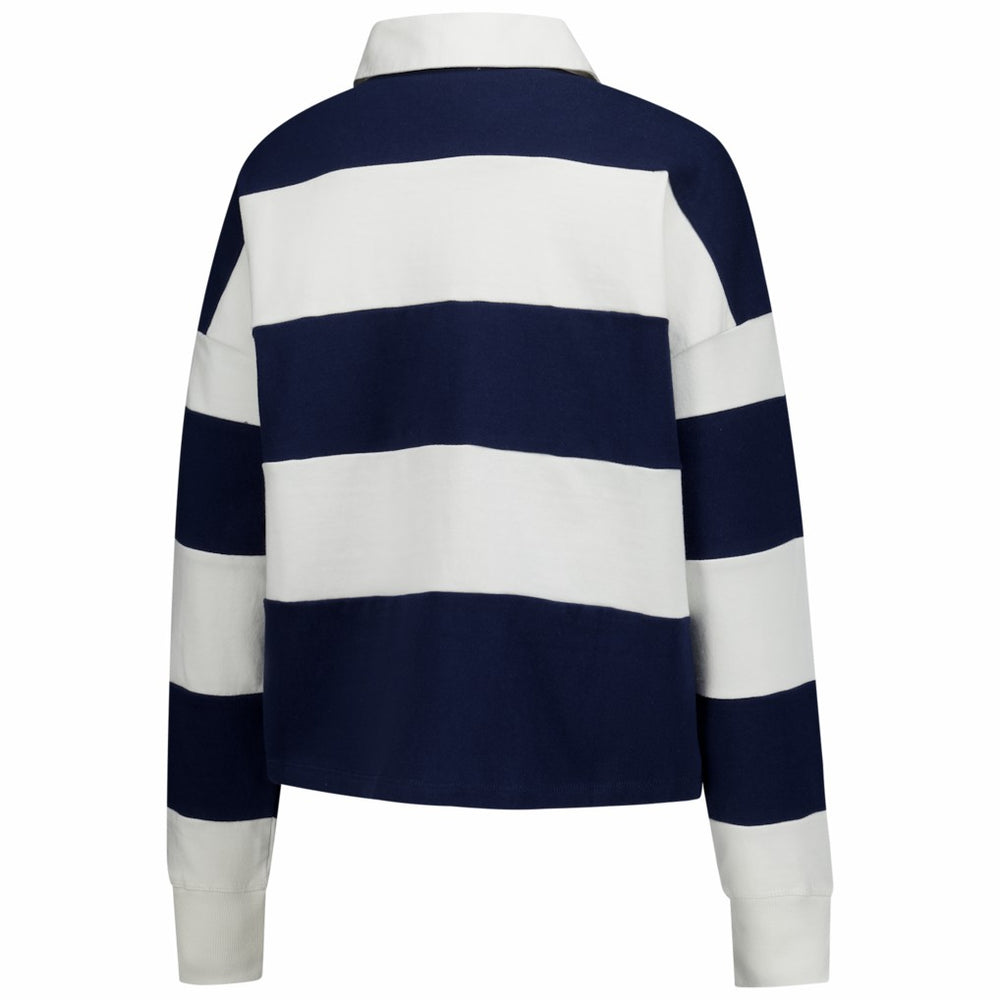 New England Patriots '47 Women's Clubhouse Hall Raven Rugby Long Sleeve T-Shirt - Navy/White - 47 brand