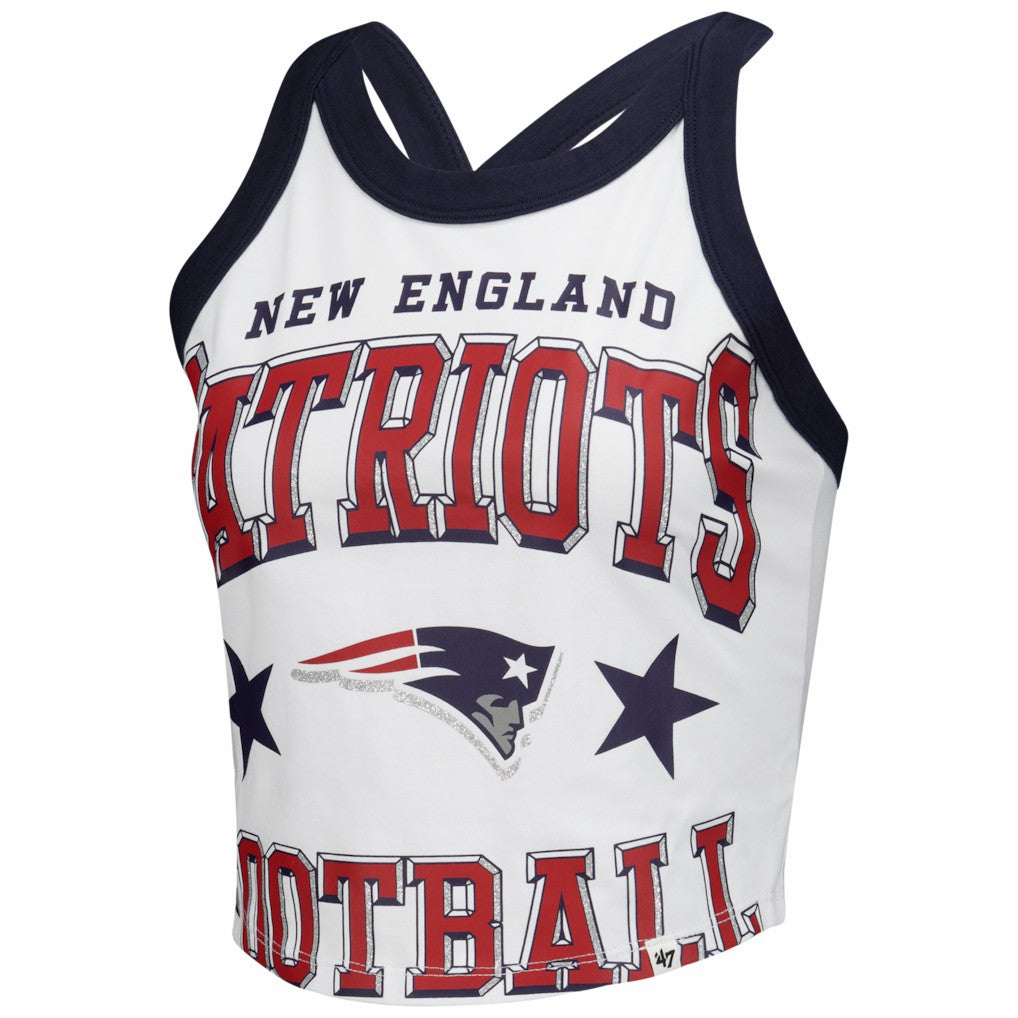 New England Patriots '47 Women's Energize Sporty Tank Top - White - 47 brand