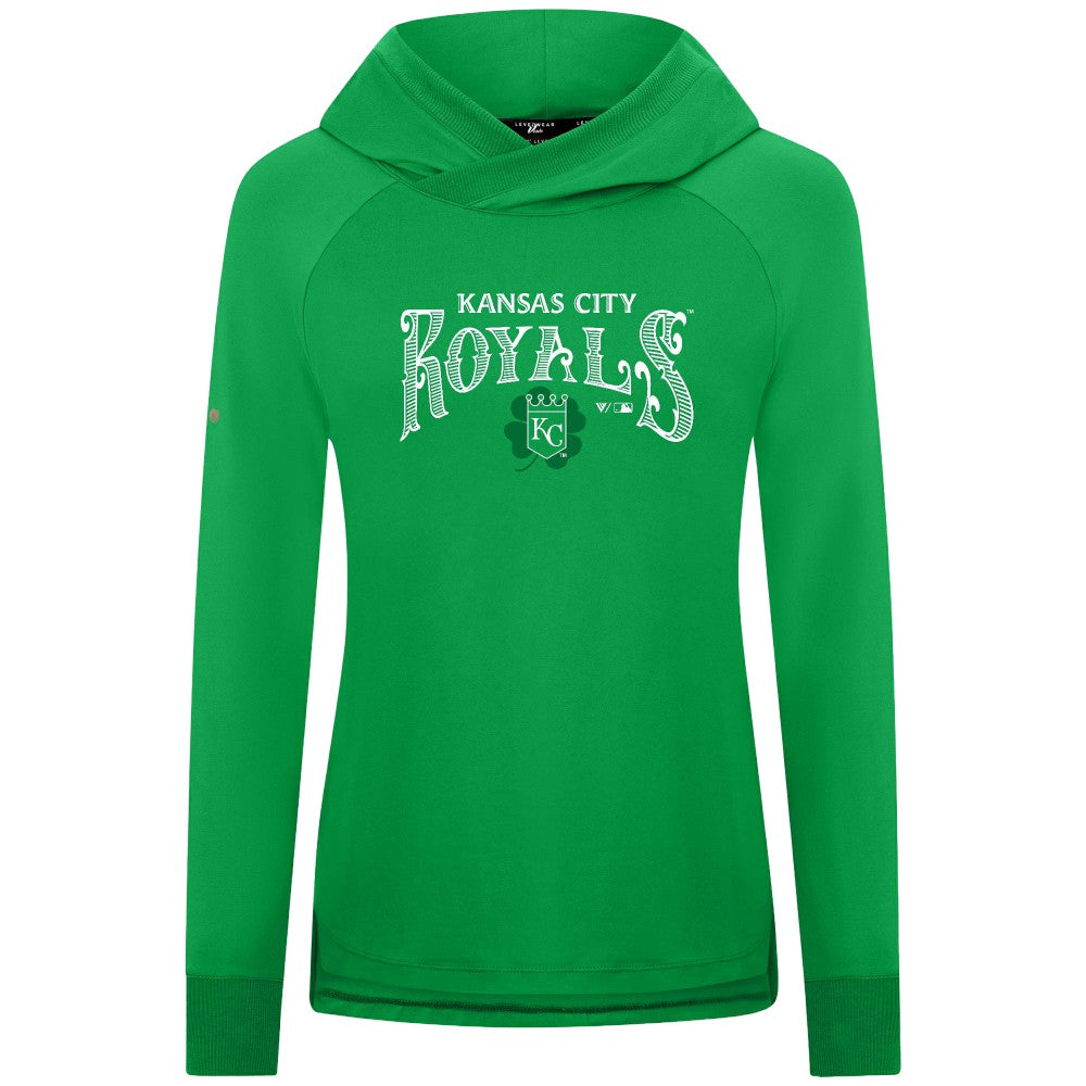 Kansas City Royals Levelwear Women's St. Patrick's Day Slender Raglan Hoodie Online