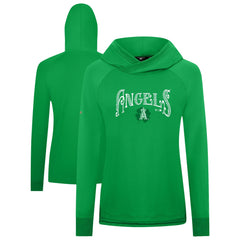 Los Angeles Angels Levelwear Women's St. Patrick's Day Slender Raglan Hoodie for sale