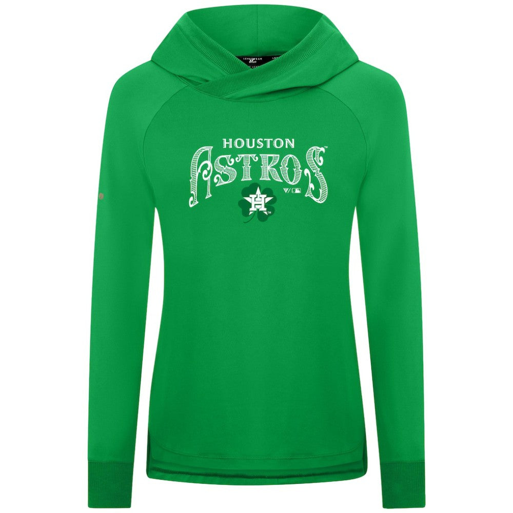 Houston Astros Levelwear Women's St. Patrick's Day Slender Raglan Hoodie Online