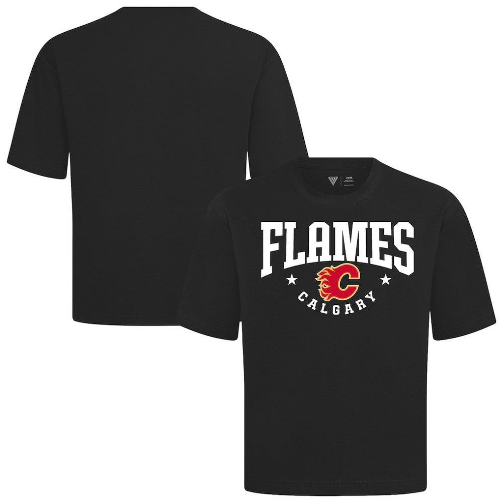 Calgary Flames Levelwear Luxe Signature Knit T-Shirt - Black | NHL near me