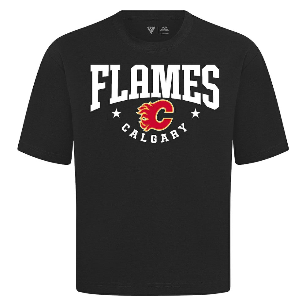 Calgary Flames Levelwear Luxe Signature Knit T-Shirt - Black | NHL near me