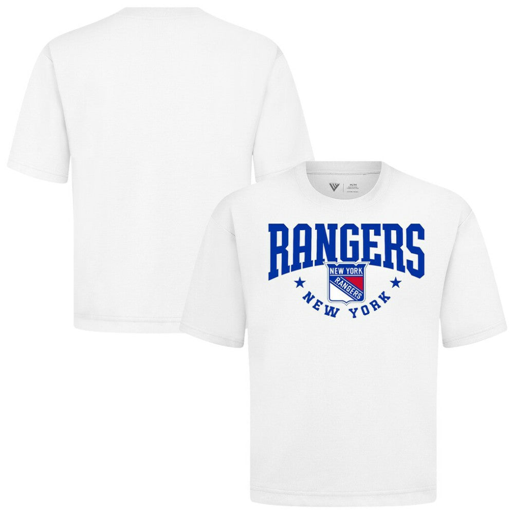 New York Rangers Levelwear Luxe Signature Knit T-Shirt - White | NHL sale