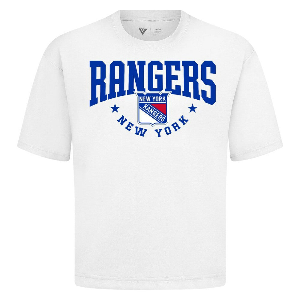 New York Rangers Levelwear Luxe Signature Knit T-Shirt - White | NHL sale