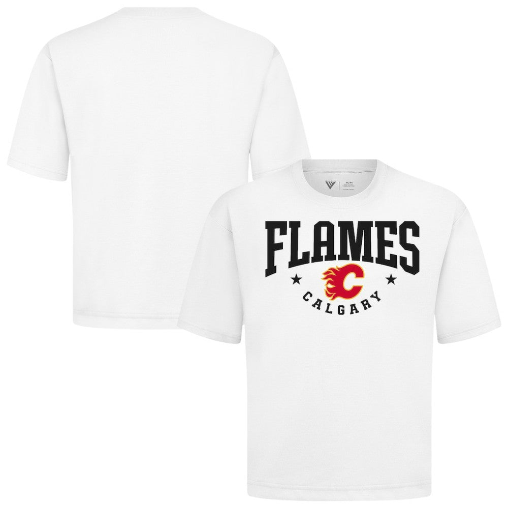 Calgary Flames Levelwear Luxe Signature Knit T-Shirt - White | NHL on sale