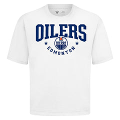 Edmonton Oilers Levelwear Luxe Signature Knit T-Shirt - White | NHL sale