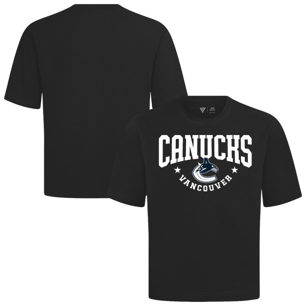Vancouver Canucks Levelwear Luxe Signature Knit T-Shirt - Black | NHL Clearance