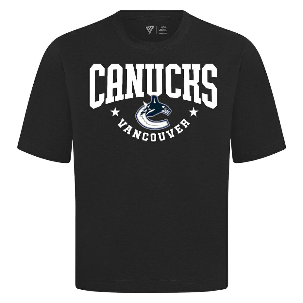 Vancouver Canucks Levelwear Luxe Signature Knit T-Shirt - Black | NHL Clearance