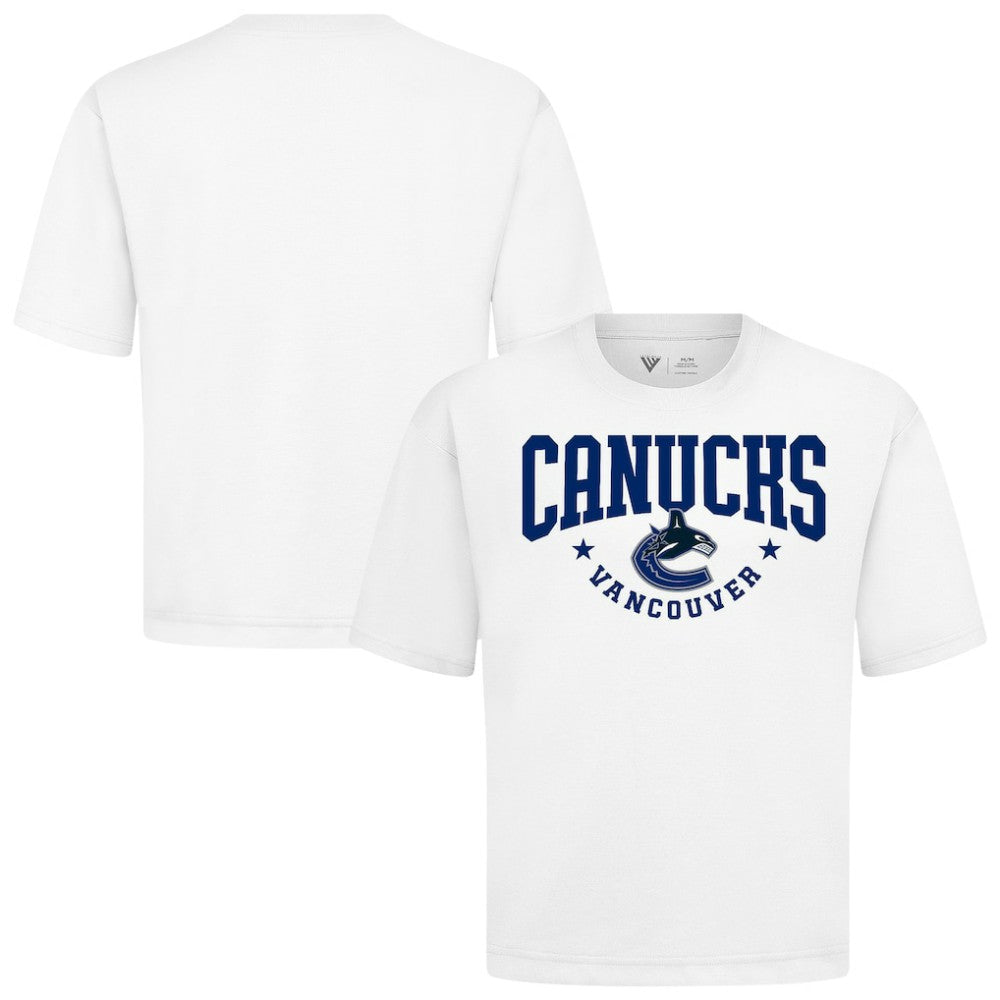 Vancouver Canucks Levelwear Luxe Signature Knit T-Shirt - White | NHL sale