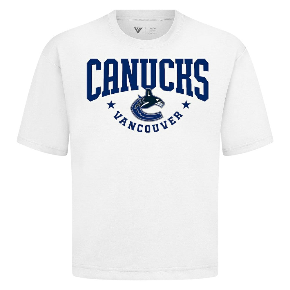 Vancouver Canucks Levelwear Luxe Signature Knit T-Shirt - White | NHL sale