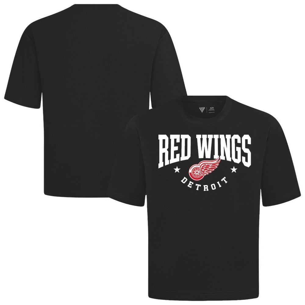 Detroit Red Wings Levelwear Luxe Signature Knit T-Shirt - Black | NHL near me