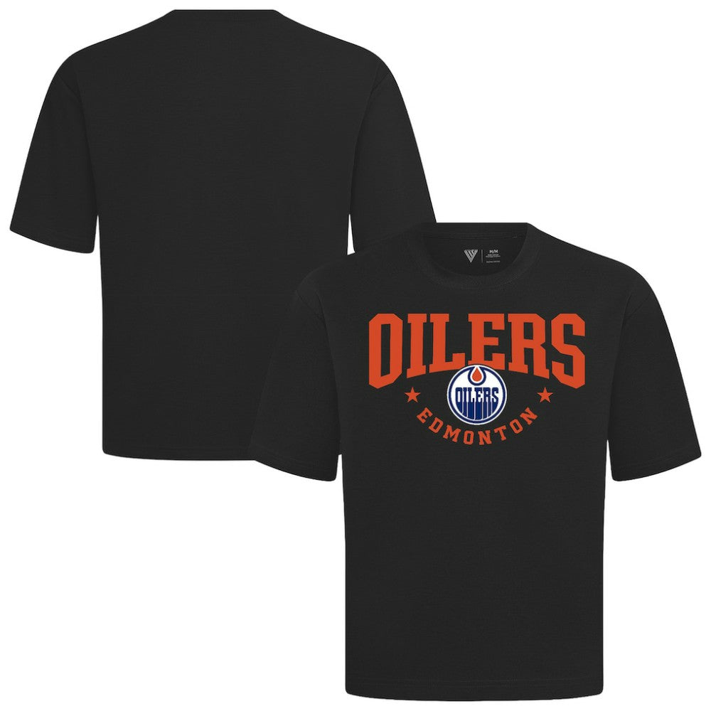 Edmonton Oilers Levelwear Luxe Signature Knit T-Shirt - Black | NHL Lifestyle