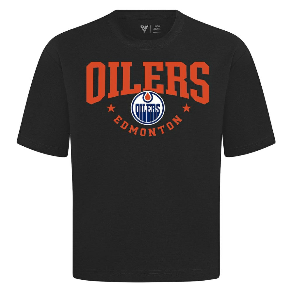 Edmonton Oilers Levelwear Luxe Signature Knit T-Shirt - Black | NHL Lifestyle