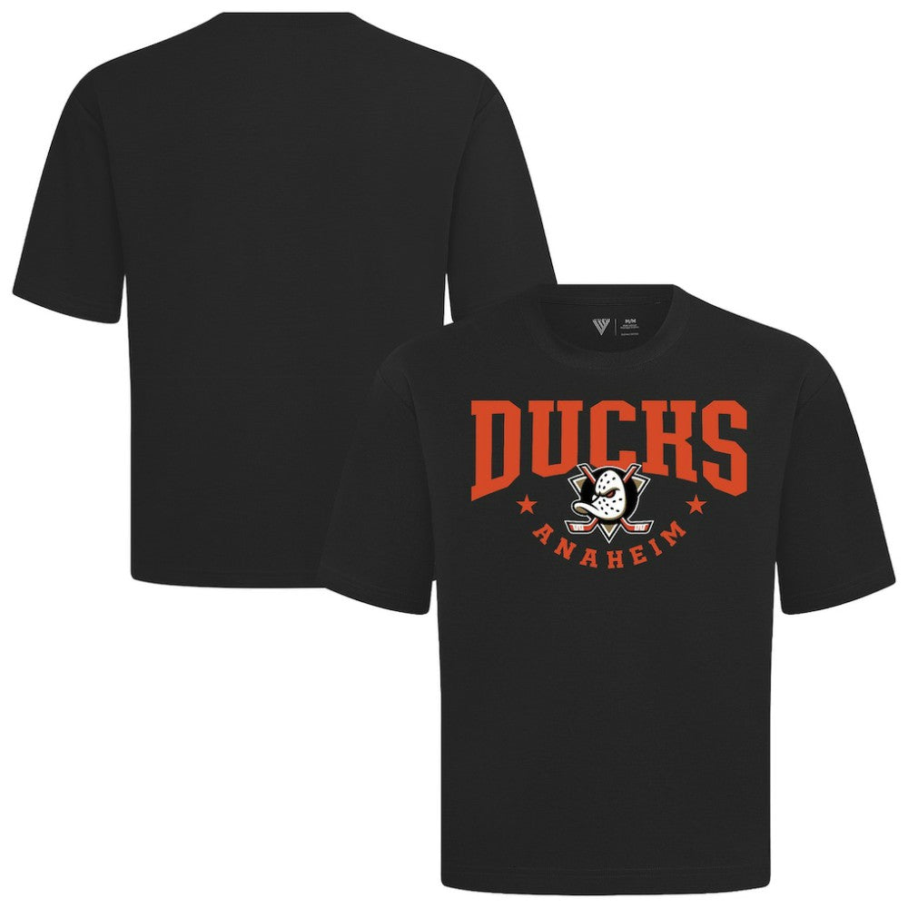 Anaheim Ducks Levelwear Luxe Signature Knit T-Shirt - Black | NHL Lifestyle