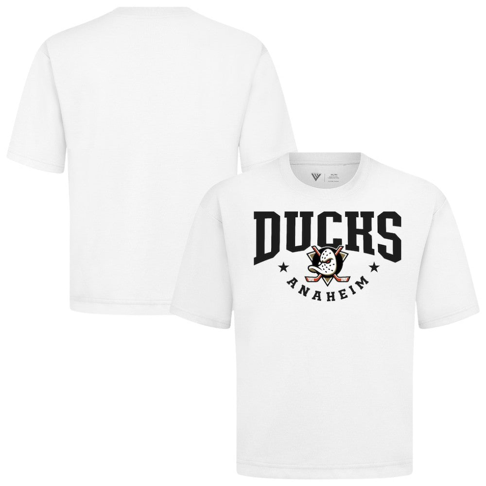 Anaheim Ducks Levelwear Luxe Signature Knit T-Shirt - White | NHL near me