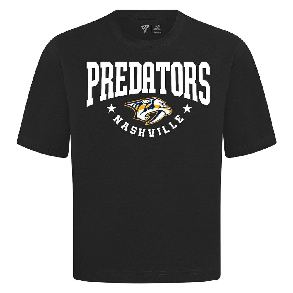 Nashville Predators Levelwear Luxe Signature Knit T-Shirt - Black | NHL Clearance