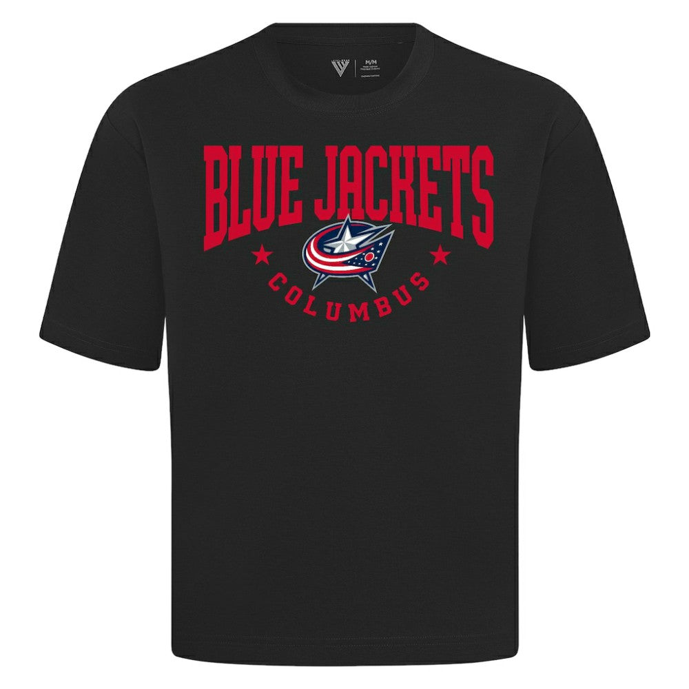 Columbus Blue Jackets Levelwear Luxe Signature Knit T-Shirt - Black | NHL Clearance