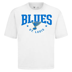 St. Louis Blues Levelwear Luxe Signature Knit T-Shirt - White | NHL Lifestyle