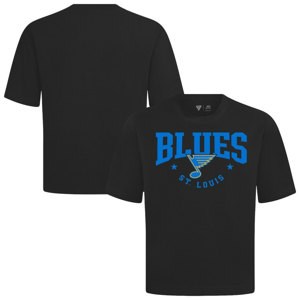St. Louis Blues Levelwear Luxe Signature Knit T-Shirt - Black | NHL online