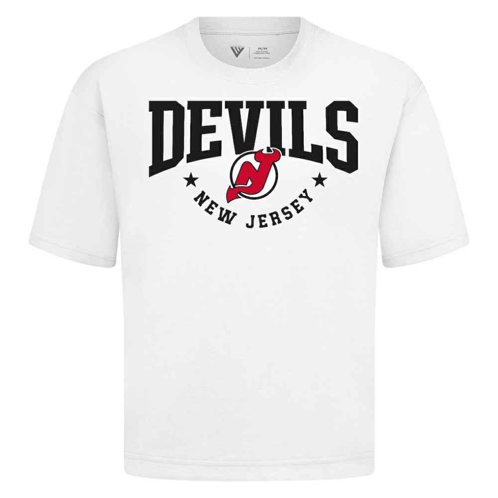 New Jersey Devils Levelwear Luxe Signature Knit T-Shirt - White | NHL on sale
