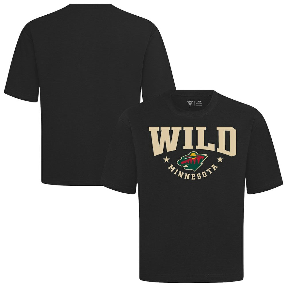 Minnesota Wild Levelwear Luxe Signature Knit T-Shirt - Black | NHL Lifestyle