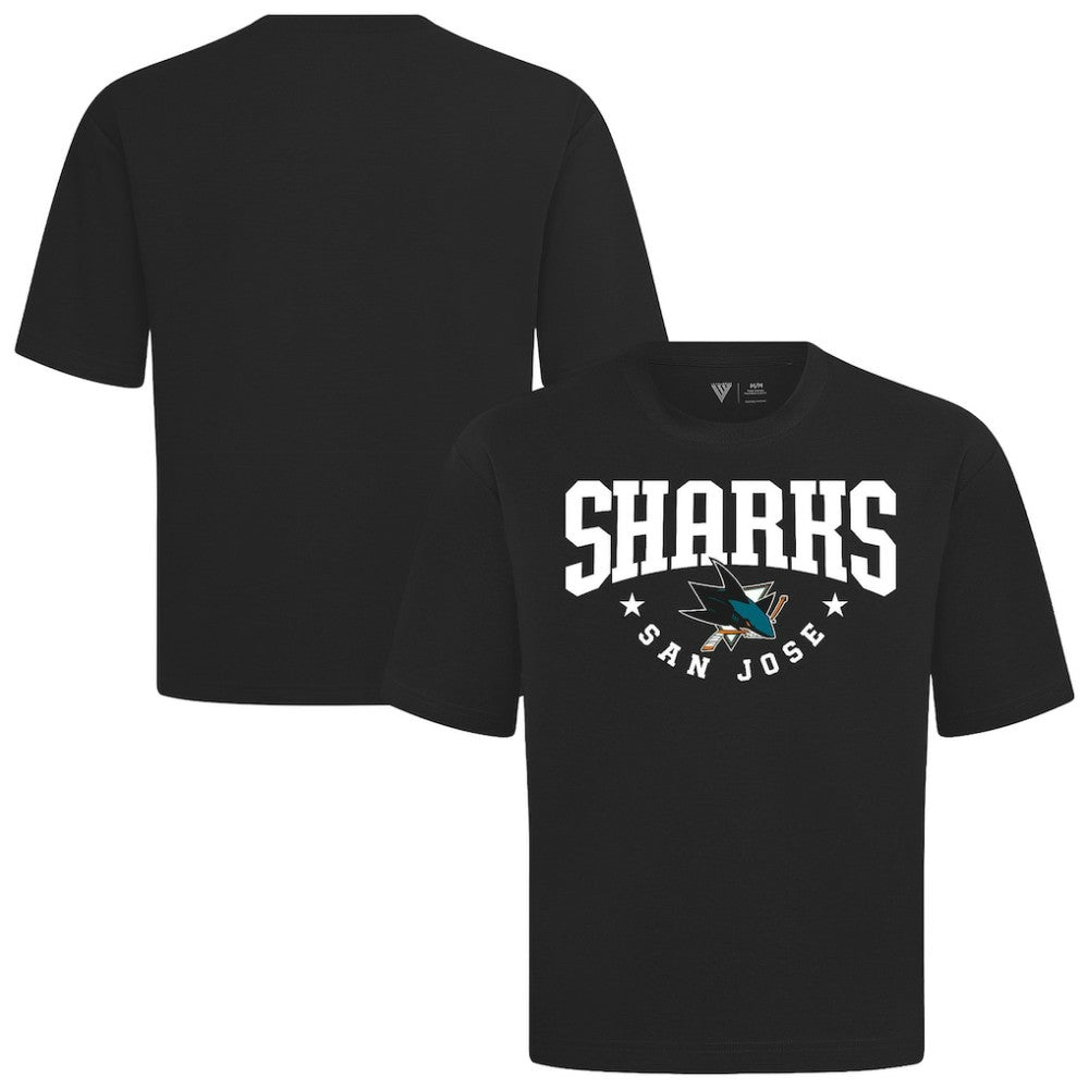 San Jose Sharks Levelwear Luxe Signature Knit T-Shirt - Black | NHL Lifestyle