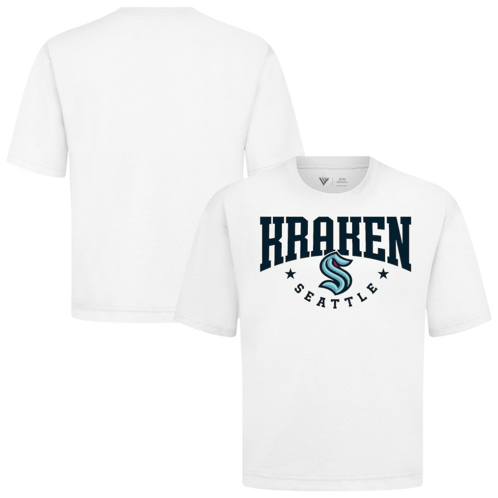 Seattle Kraken Levelwear Luxe Signature Knit T-Shirt - White | NHL Lifestyle