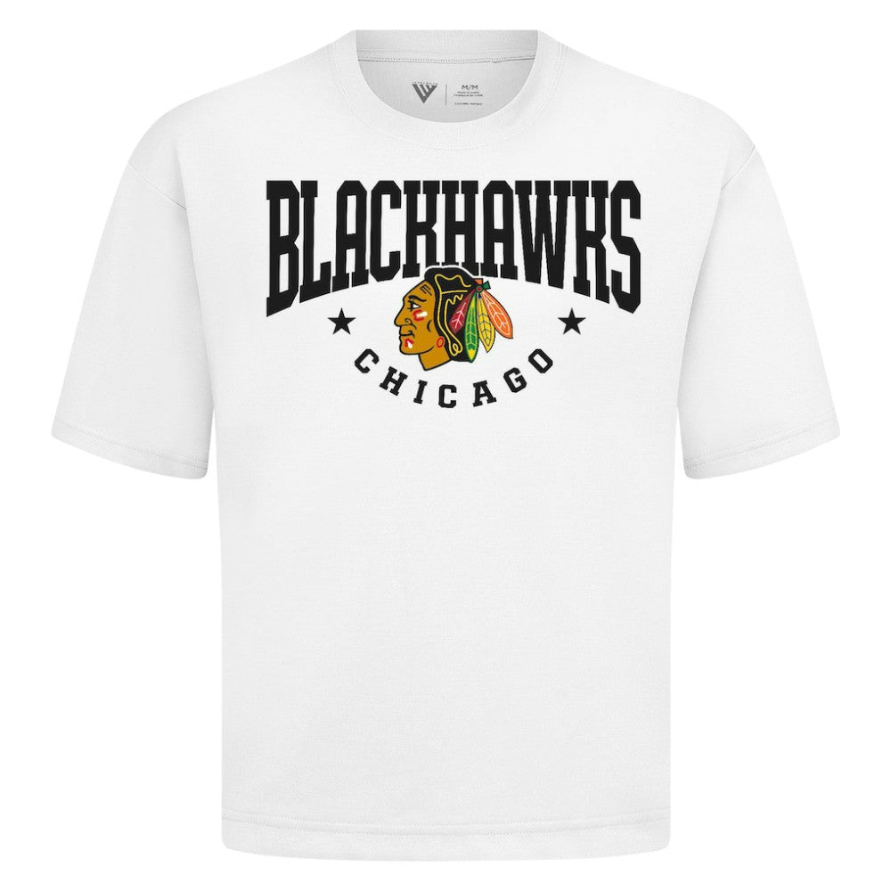 Chicago Blackhawks Levelwear Luxe Signature Knit T-Shirt - White | NHL online