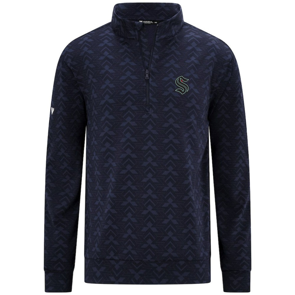 Seattle Kraken Levelwear Chameleon Quarter-Zip Sweatshirt - Navy | NHL sale