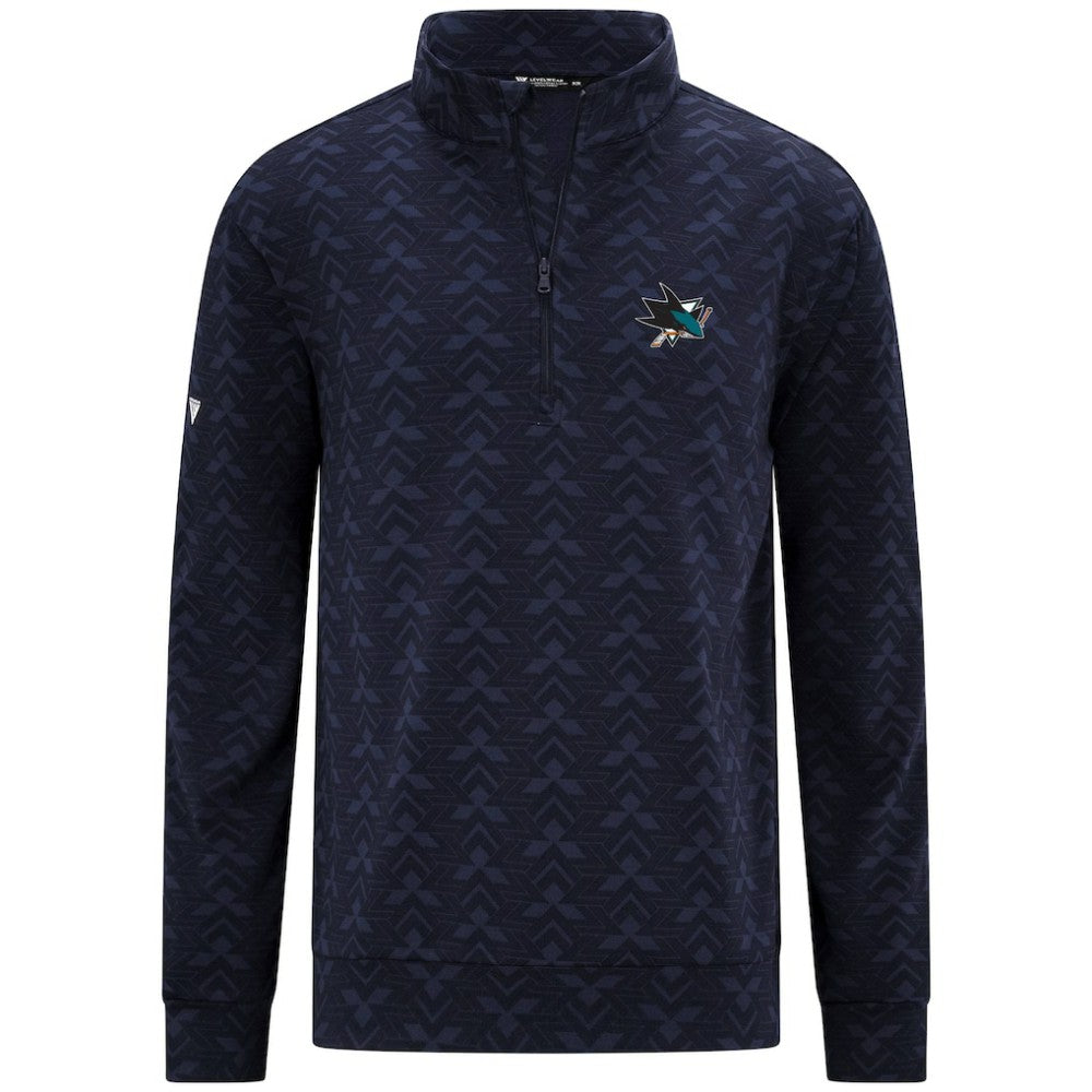 San Jose Sharks Levelwear Chameleon Quarter-Zip Sweatshirt - Navy | NHL online