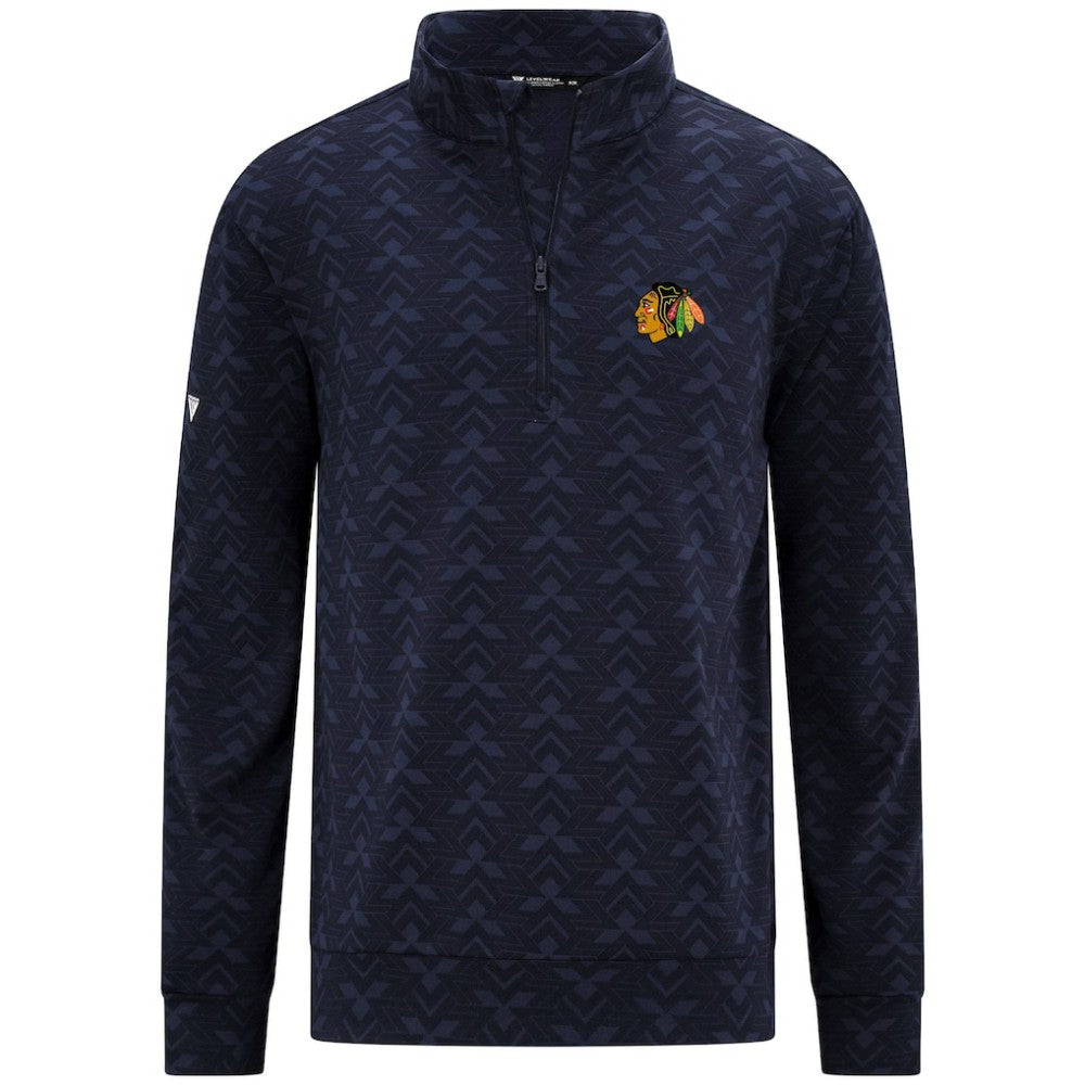 Chicago Blackhawks Levelwear Chameleon Quarter-Zip Sweatshirt - Navy | NHL on sale